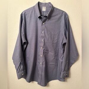 Brooks Brothers 1818 Regent Original Polo Shirt Mens 18-36 Non-Iron Blue 2XL